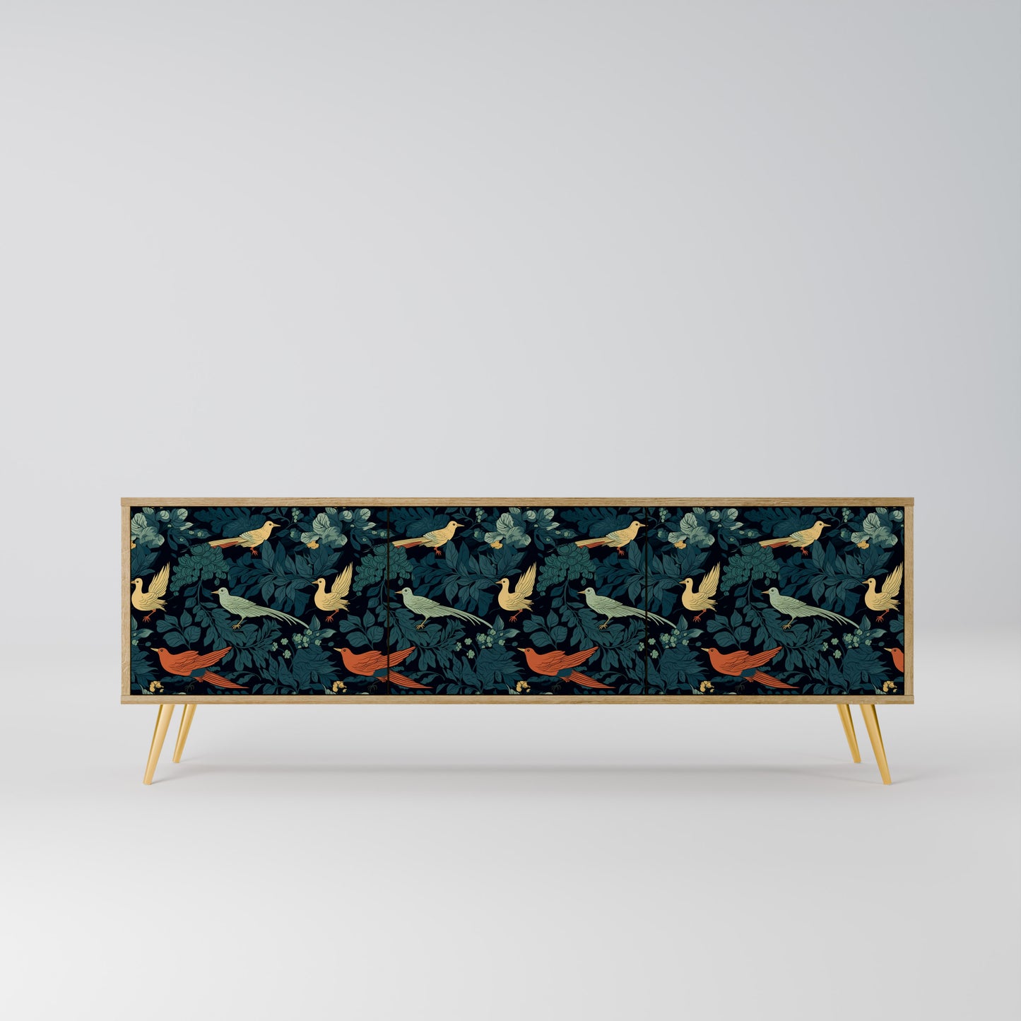 Mobile TV FOWL ORNAMENT a 3 ante effetto rovere