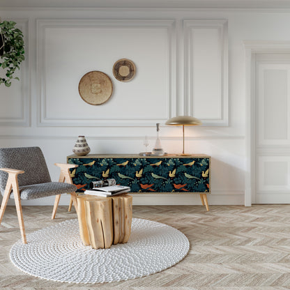 Mobile TV FOWL ORNAMENT a 3 ante effetto rovere
