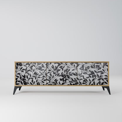 Mobile TV CHARCOAL SPROUT a 3 ante effetto rovere