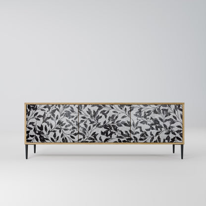 Mobile TV CHARCOAL SPROUT a 3 ante effetto rovere