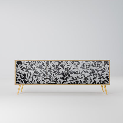 Mobile TV CHARCOAL SPROUT a 3 ante effetto rovere