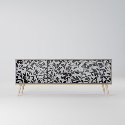 Mobile TV CHARCOAL SPROUT a 3 ante effetto rovere