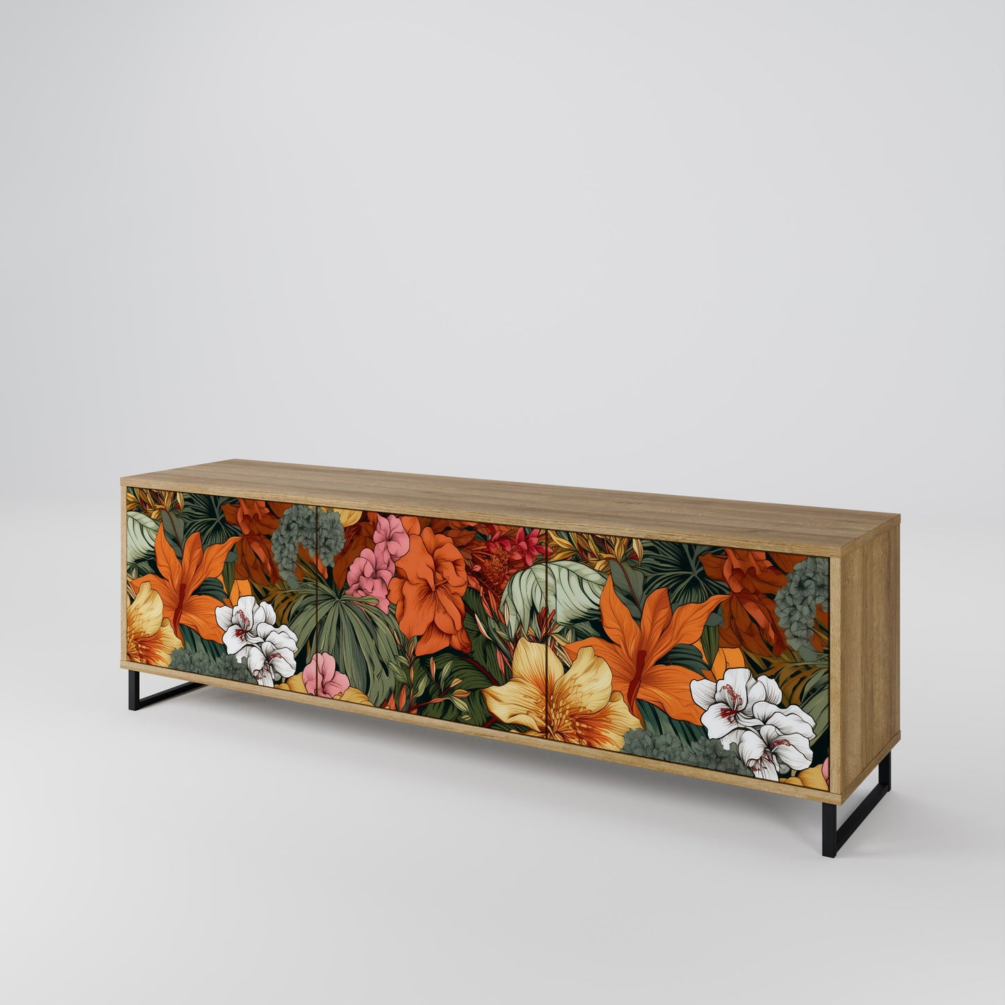 Mobile TV RADIANT FLORA a 3 ante in effetto rovere