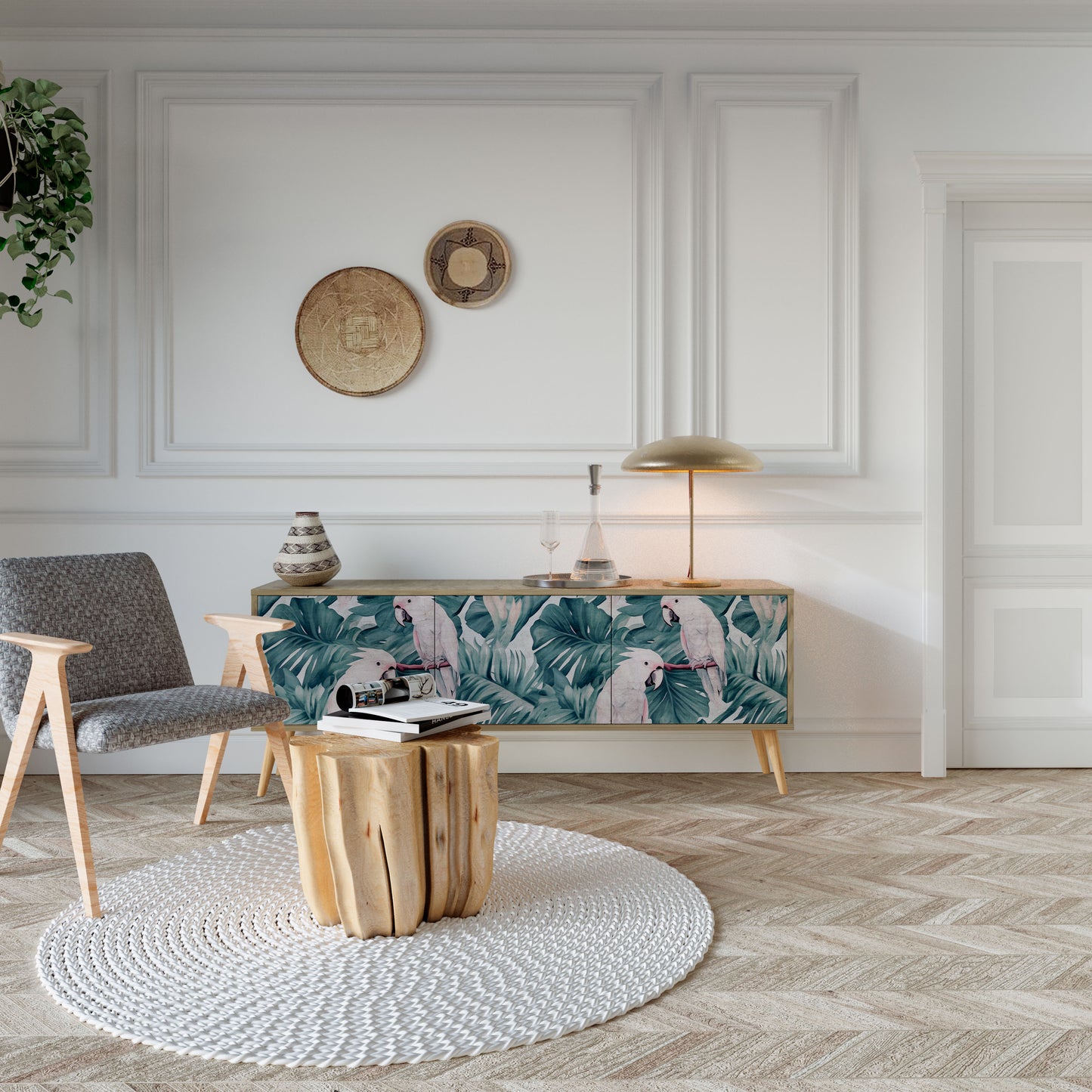 POPINJAY LOOK Mobile TV a 3 Ante in Effetto Rovere