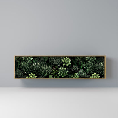 Mobile TV a 3 ante SUCCULENT JUNGLE in effetto rovere