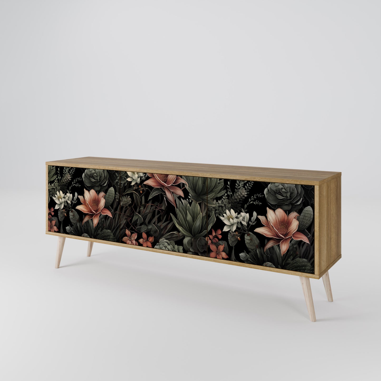 SECRET VERDURE Mobile TV a 3 Ante in Effetto Rovere