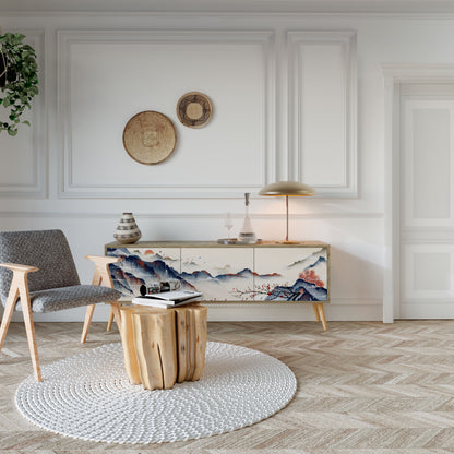 JAPANESE LANDSCAPE Mobile TV a 3 Ante in Effetto Rovere