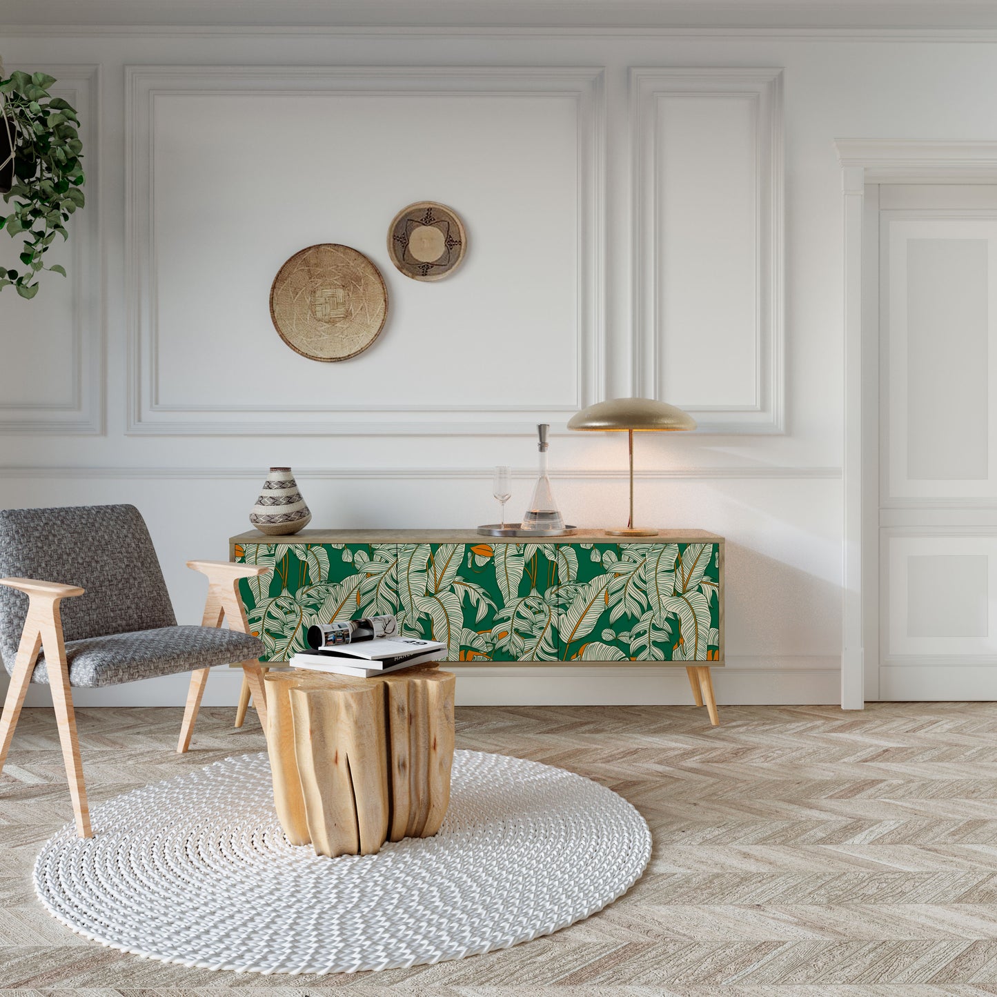 VERDANT PLEASURES Mobile TV a 3 Ante in Effetto Rovere