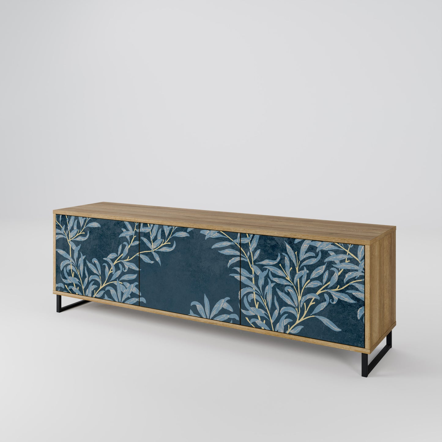 Mobile TV BLUE LEAVES a 3 ante effetto rovere