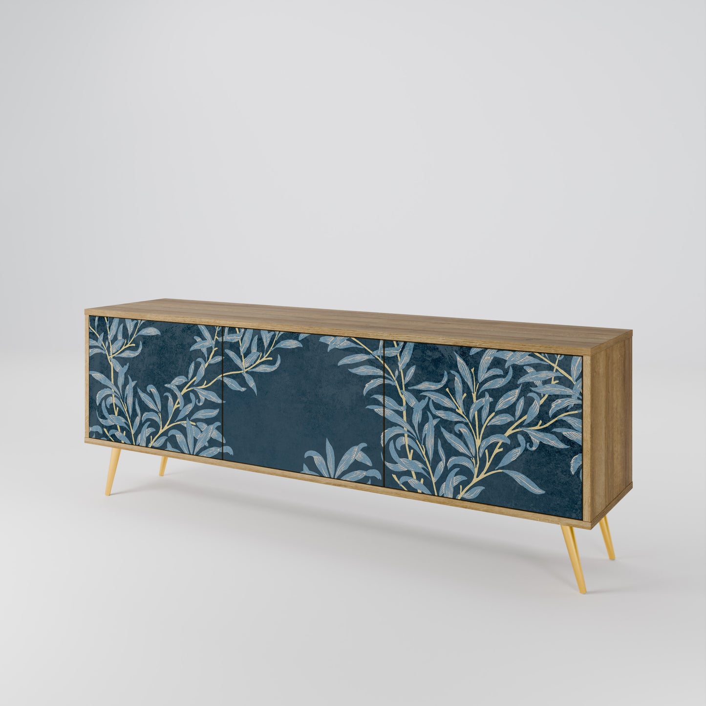 Mobile TV BLUE LEAVES a 3 ante effetto rovere