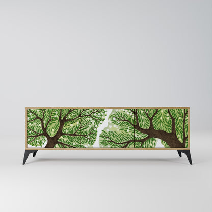 WILDERNESS DASH 3-Door TV Stand in Oak Effect