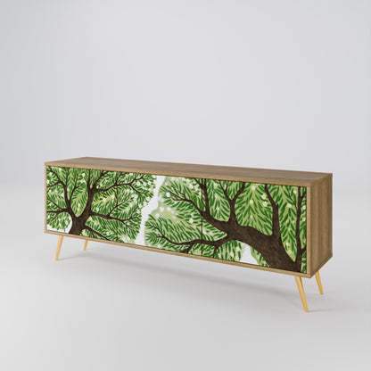 WILDERNESS DASH 3-Door TV Stand in Oak Effect