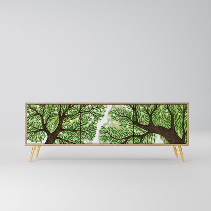 WILDERNESS DASH 3-Door TV Stand in Oak Effect