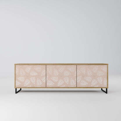 Mobile TV LEAVES ON BEIGE a 3 ante effetto rovere