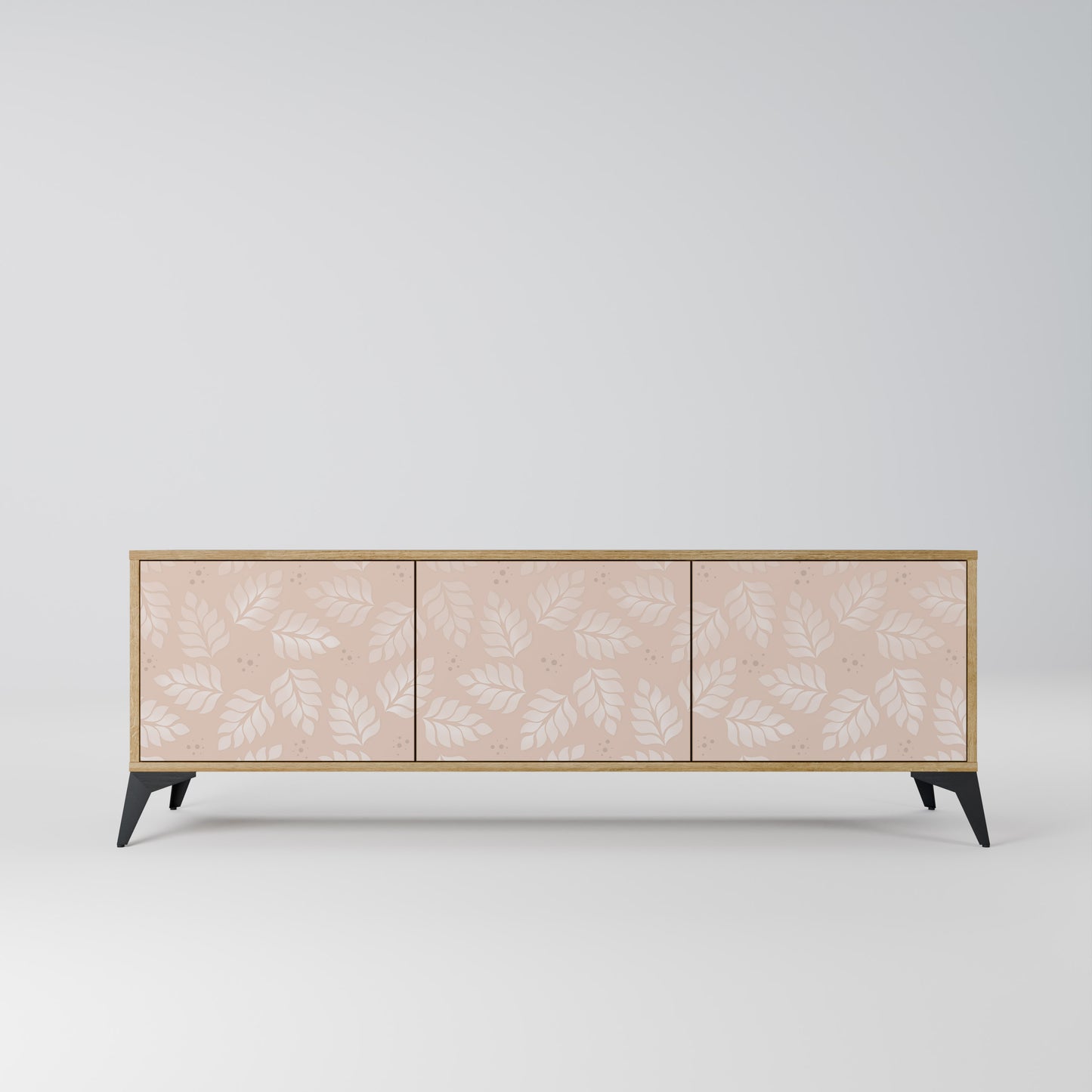 Mobile TV LEAVES ON BEIGE a 3 ante effetto rovere