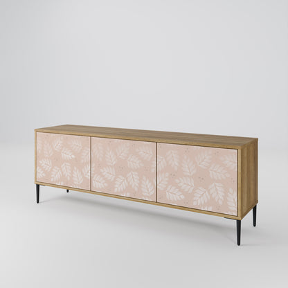 Mobile TV LEAVES ON BEIGE a 3 ante effetto rovere