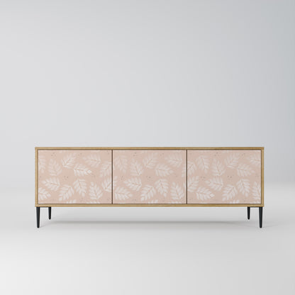 Mobile TV LEAVES ON BEIGE a 3 ante effetto rovere
