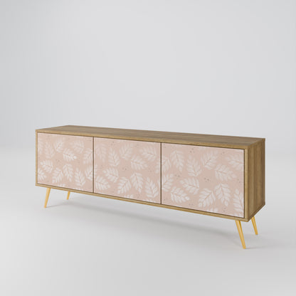 Mobile TV LEAVES ON BEIGE a 3 ante effetto rovere