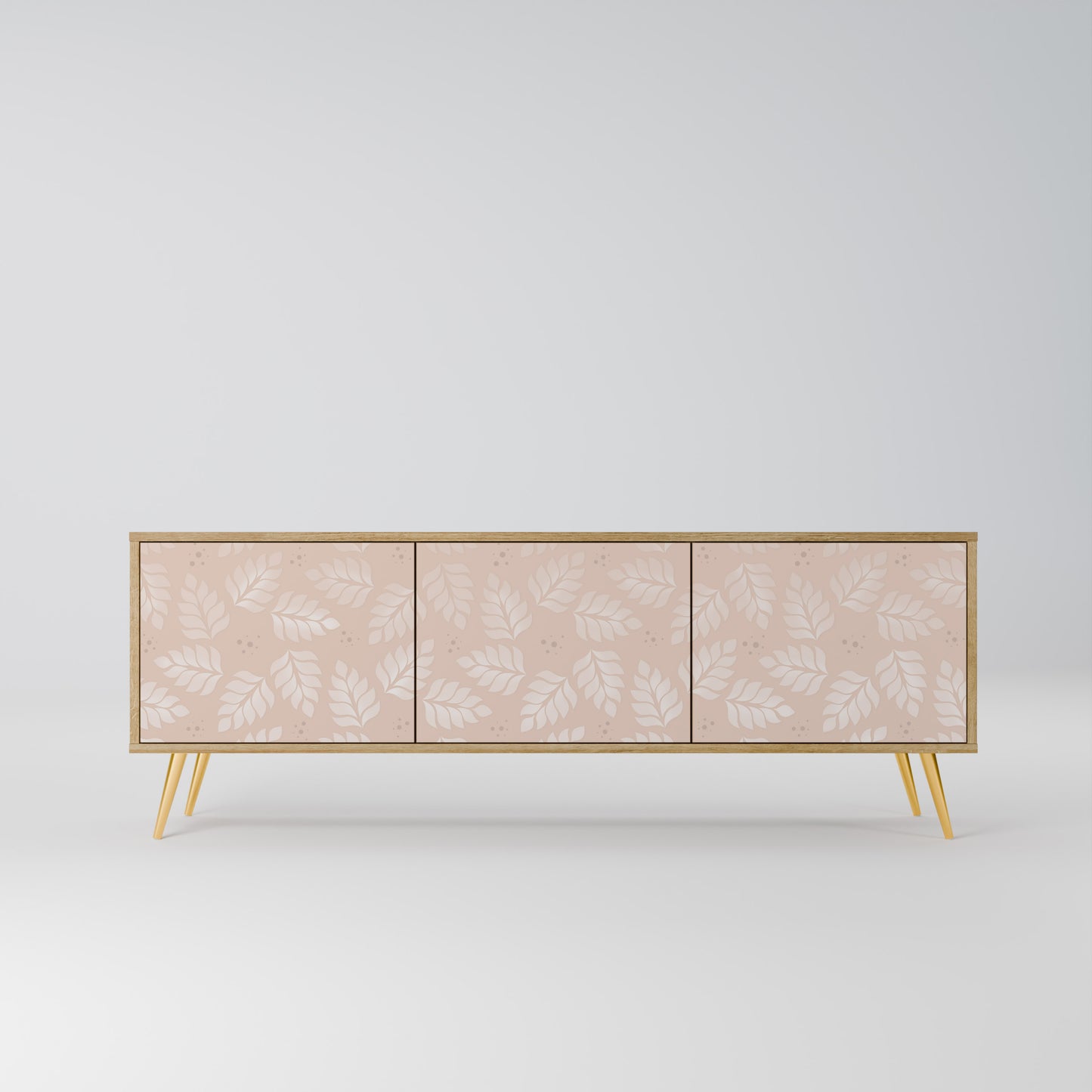 Mobile TV LEAVES ON BEIGE a 3 ante effetto rovere