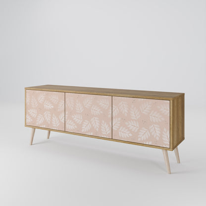 Mobile TV LEAVES ON BEIGE a 3 ante effetto rovere