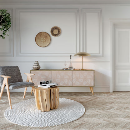 Mobile TV LEAVES ON BEIGE a 3 ante effetto rovere