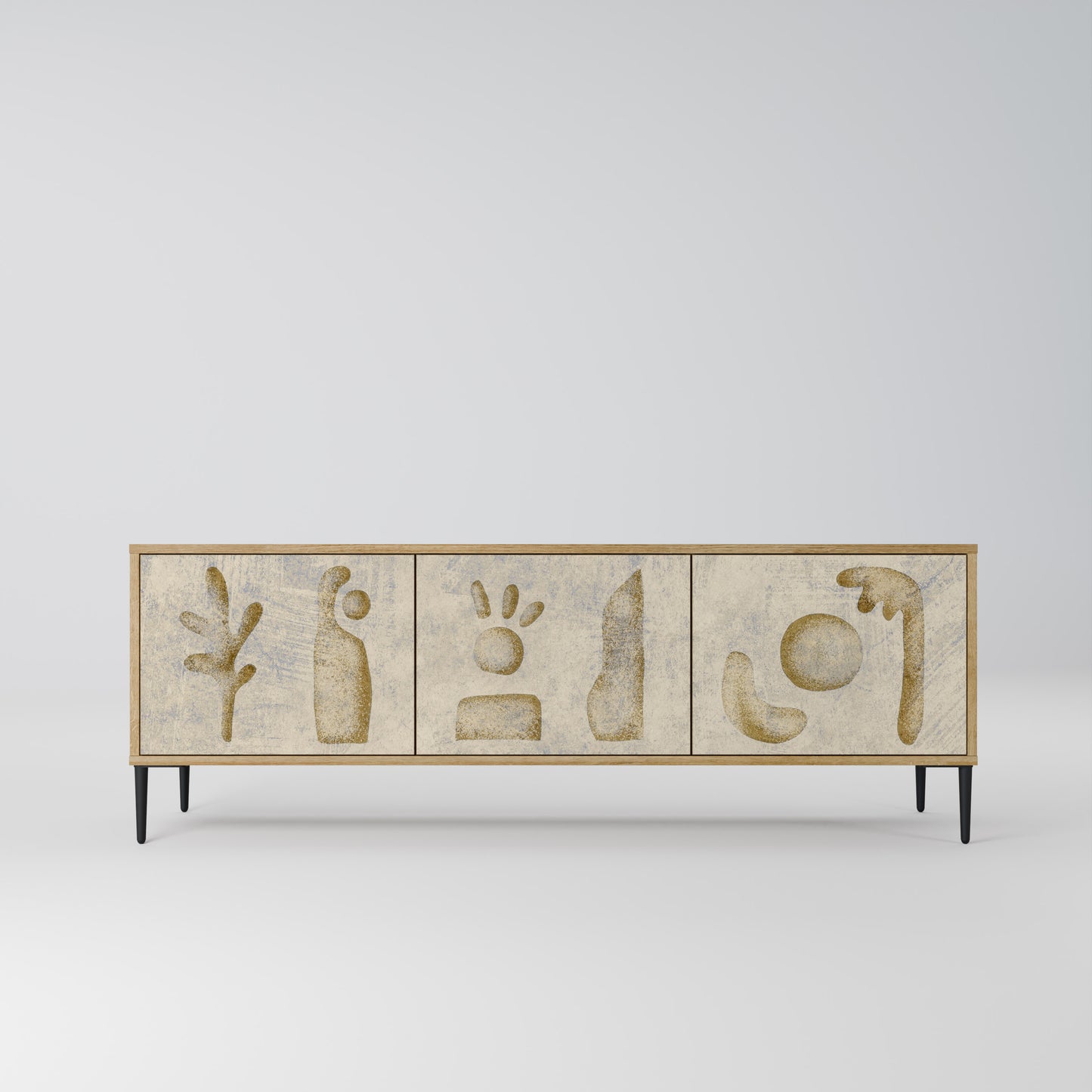 Mobile TV SAND SCULPTURES a 3 ante effetto rovere