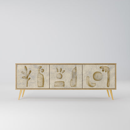 Mobile TV SAND SCULPTURES a 3 ante effetto rovere
