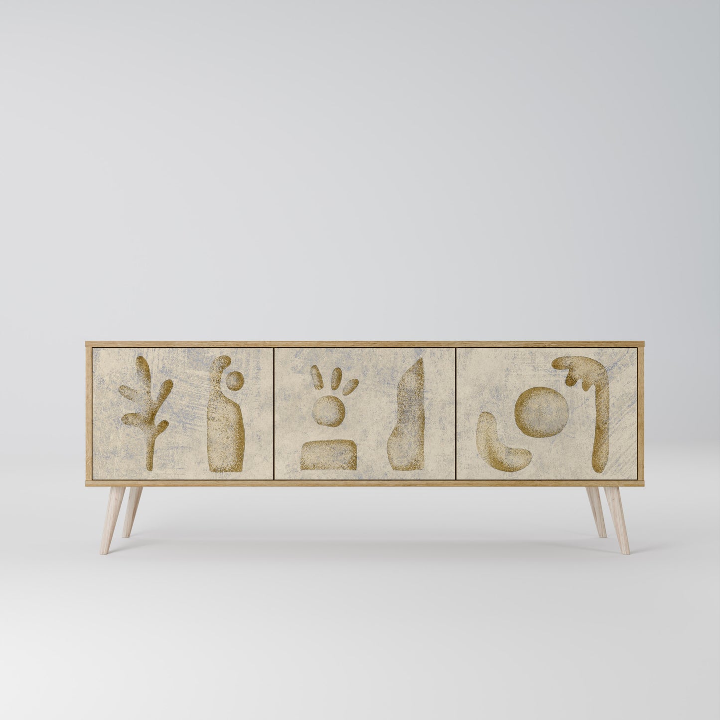 Mobile TV SAND SCULPTURES a 3 ante effetto rovere