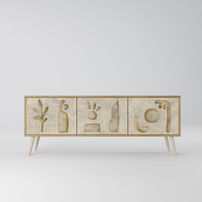 Mobile TV SAND SCULPTURES a 3 ante effetto rovere
