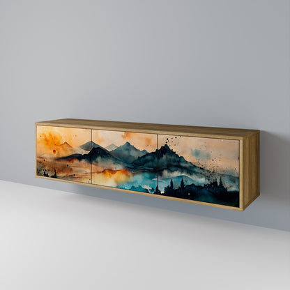Mobile TV OMINOUS MOUNTAINS a 3 ante in effetto rovere