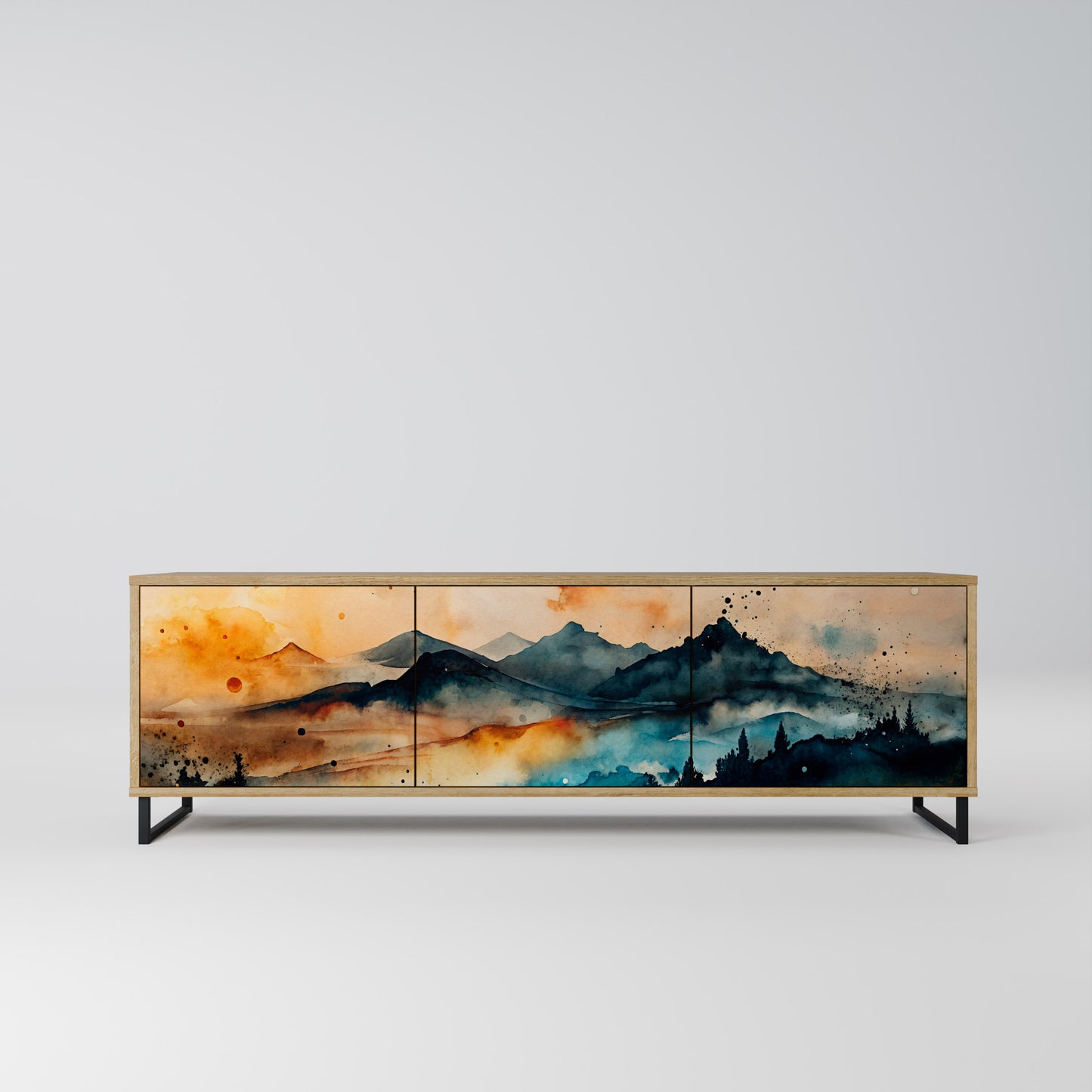 Mobile TV OMINOUS MOUNTAINS a 3 ante in effetto rovere