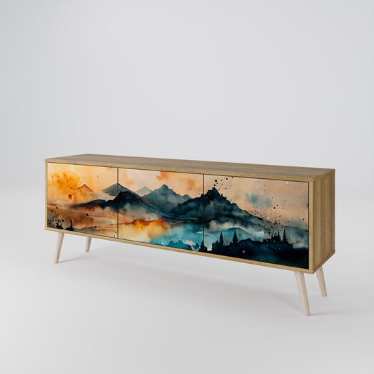 Mobile TV OMINOUS MOUNTAINS a 3 ante in effetto rovere