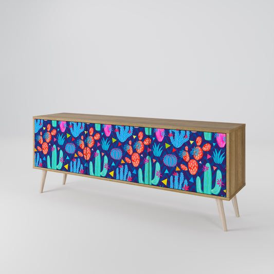Mobile TV CACTUS VIBES a 3 ante in effetto rovere