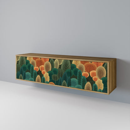 Mobile TV AUTUMN KALEIDOSCOPE a 3 ante in effetto rovere