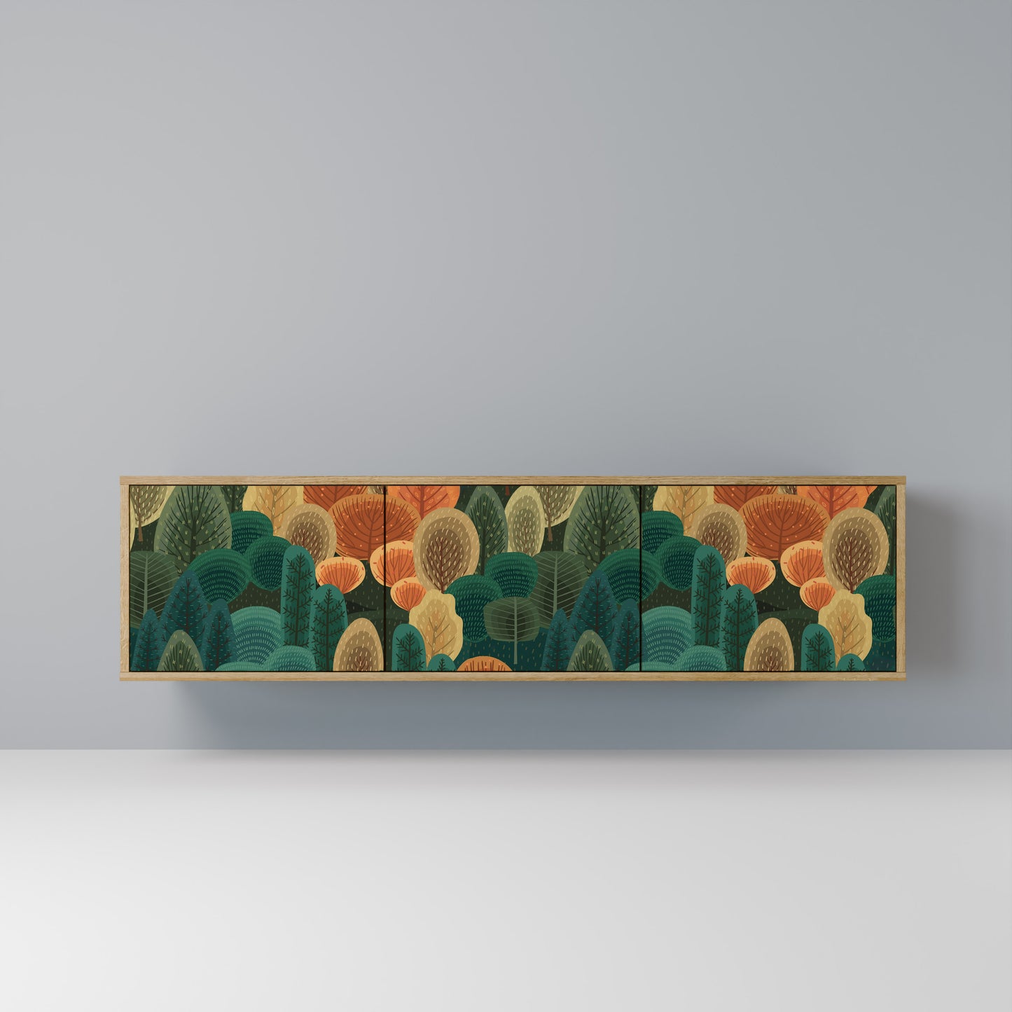 Mobile TV AUTUMN KALEIDOSCOPE a 3 ante in effetto rovere