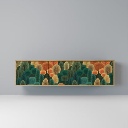 Mobile TV AUTUMN KALEIDOSCOPE a 3 ante in effetto rovere