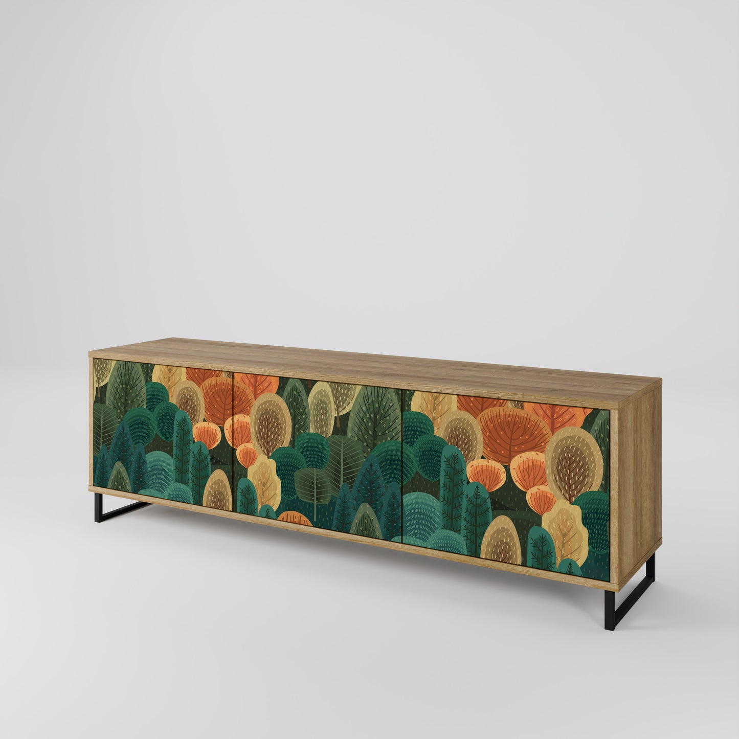 Mobile TV AUTUMN KALEIDOSCOPE a 3 ante in effetto rovere