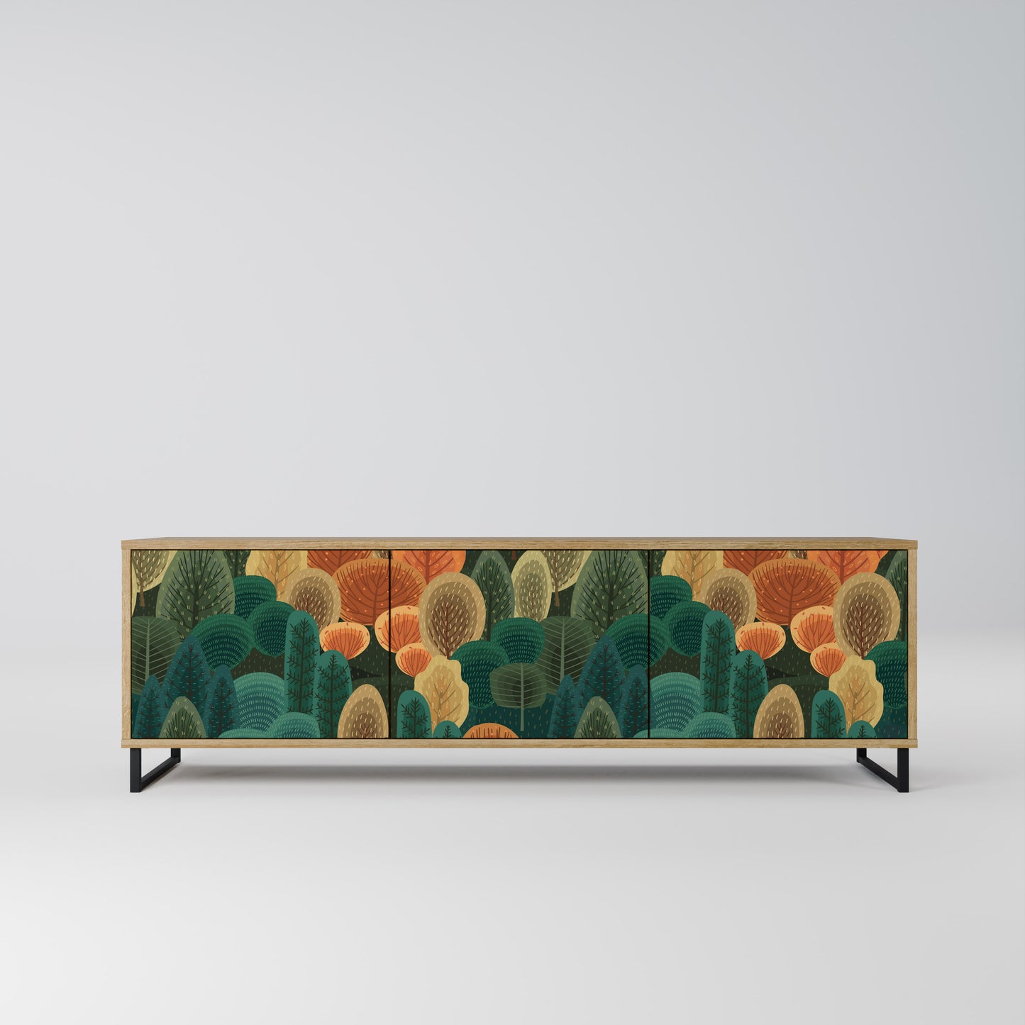 Mobile TV AUTUMN KALEIDOSCOPE a 3 ante in effetto rovere