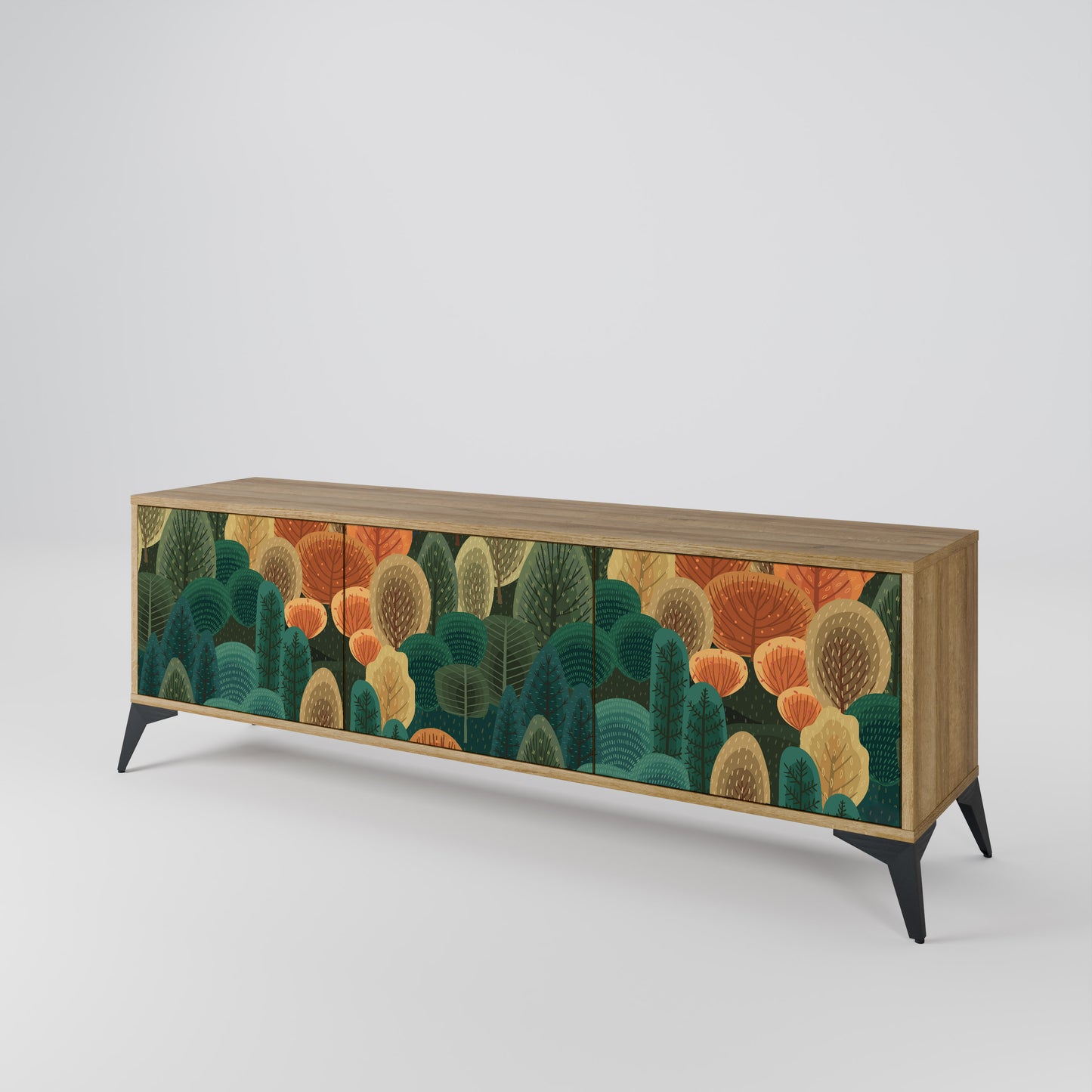 Mobile TV AUTUMN KALEIDOSCOPE a 3 ante in effetto rovere