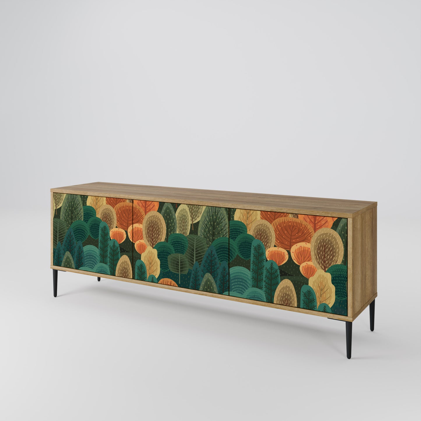 Mobile TV AUTUMN KALEIDOSCOPE a 3 ante in effetto rovere