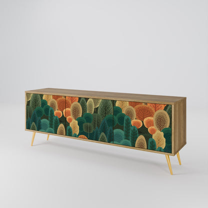 Mobile TV AUTUMN KALEIDOSCOPE a 3 ante in effetto rovere