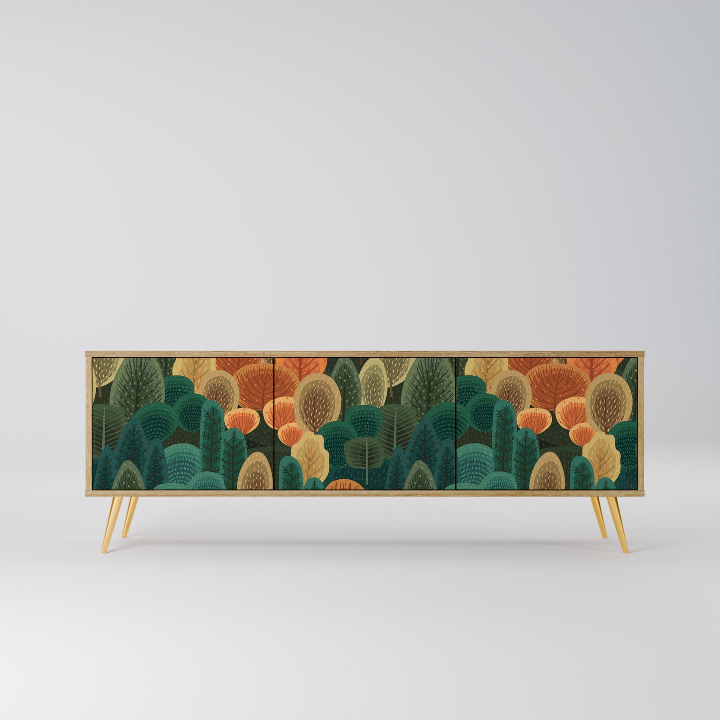 Mobile TV AUTUMN KALEIDOSCOPE a 3 ante in effetto rovere