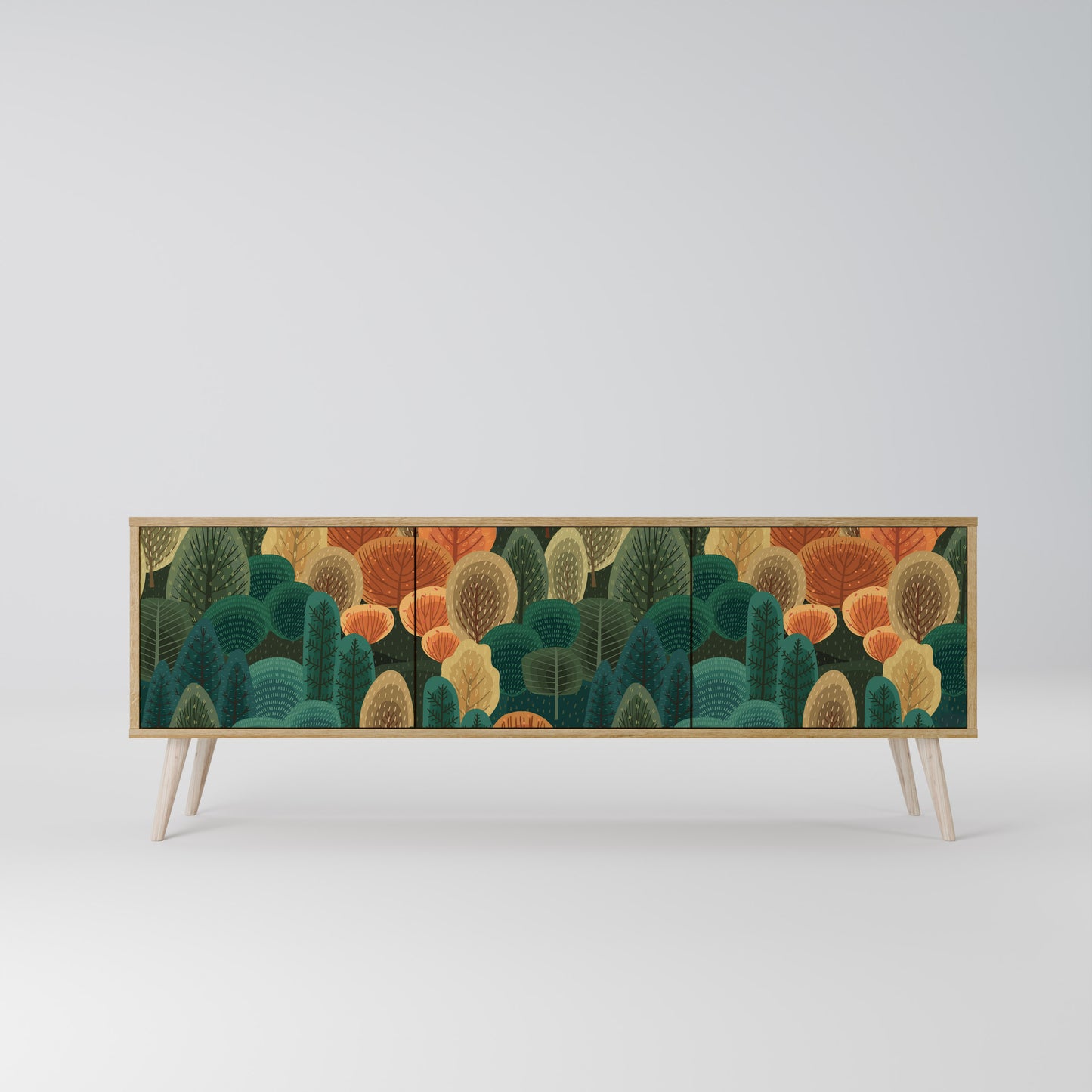 Mobile TV AUTUMN KALEIDOSCOPE a 3 ante in effetto rovere