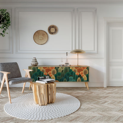 Mobile TV AUTUMN KALEIDOSCOPE a 3 ante in effetto rovere