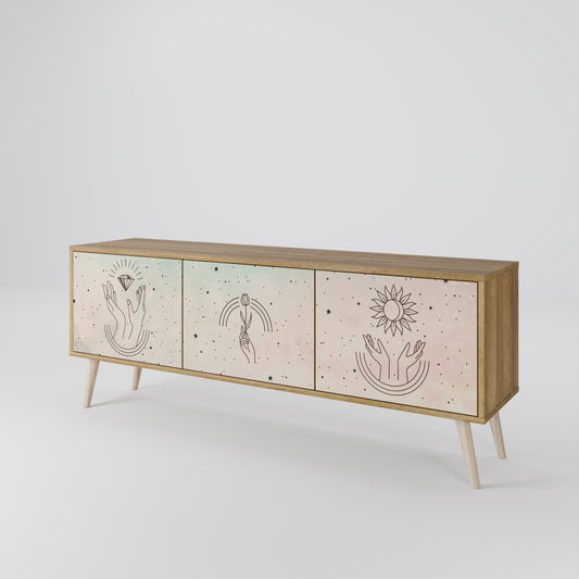 Mobile TV DELICATE BEAUTY a 3 ante in effetto rovere
