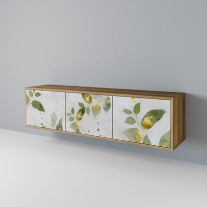 Mobile TV ELEGANT BOTANICS a 3 ante effetto rovere