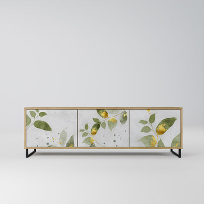 Mobile TV ELEGANT BOTANICS a 3 ante effetto rovere