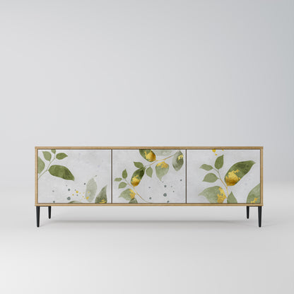 Mobile TV ELEGANT BOTANICS a 3 ante effetto rovere