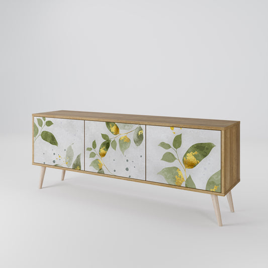 Mobile TV ELEGANT BOTANICS a 3 ante effetto rovere