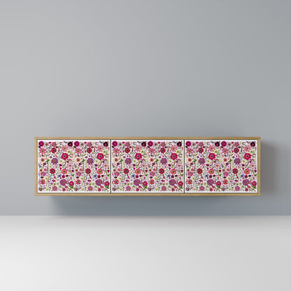 PETAL GARDEN Mobile TV a 3 Ante in Effetto Rovere